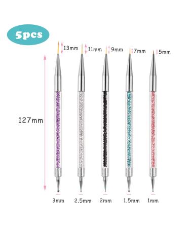 YHZMY 5 Piece Professional Nail Art Brush Set - Color Gradient & DIY Nail Design Brushes with Caps - Buy Online on GoSupps.com