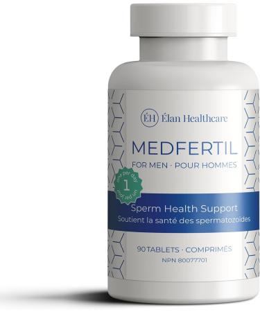 Medfertil for Men Dietary Supplement - 90 ct | L-Carnitine Vitamins Zinc Selenium & Co-Q10 | Once a Day | 3 Month Supply by Elan Healthcare - Buy Online on GoSupps.com