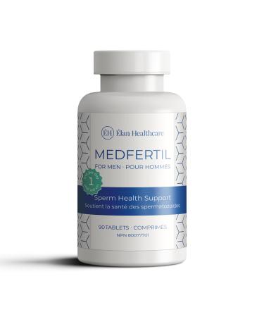 Medfertil for Men Dietary Supplement (90 ct) with L-Carnitine Vitamin C E B12 Folate Zinc Selenium and Co-Q10 / Once a Day Tablet/ 3 Month Supply/Elan Healthcare