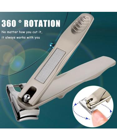 Nail Clippers Nail File Set Stainless Steel Nail Cutter Toenail Clippers with Iron Storage Box Professional Fingernail Tools for Home Travel Men Women Nail Care (brown) Metallic - Buy Online on GoSupps.com