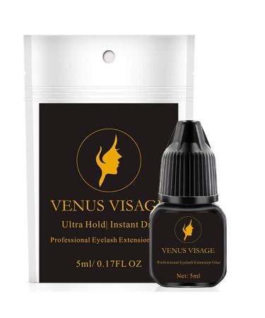VENUS VISAGE Professional Eyelash Glue - Extra Strong, 1-2 Sec Dry Time, 6-7 Weeks Bonding, Latex-Free, Extra Black Lash Adhesive - 5ml - Buy Online on GoSupps.com