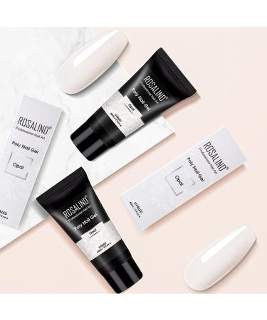 Opal Poly Extension Gel ROSALIND 2 PCS 2 oz White Poly Nail Gel kit Nail Builder for Opal Nail Art Decoration Nail Thickening Poly Nail Gel Tube Easy to DIY Use Need UV Lamp - Buy Online on GoSupps.com