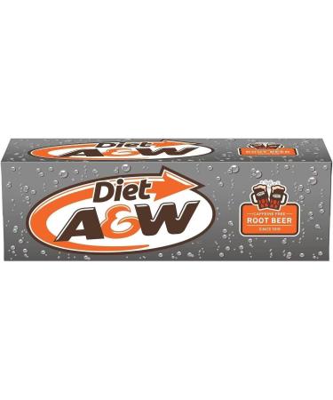A&W Diet Root Beer (PACK OF 24) - BOX OF 12 X 2 - Caffeine Free. - Buy Online on GoSupps.com