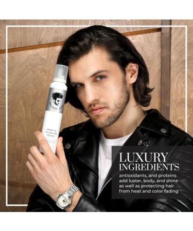 Avenue Man Argan Oil Mousse - Volumizing Foam for All Hair Types - Alcohol Free Made in USA - 6 oz - Buy Online on GoSupps.com
