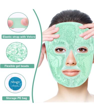 NEWGO Cooling Eye Mask - Hot & Cold Therapy Gel Beads for Migraine Relief, Puffy Eyes, Sinus Pain, Headaches - Green - Buy Online on GoSupps.com