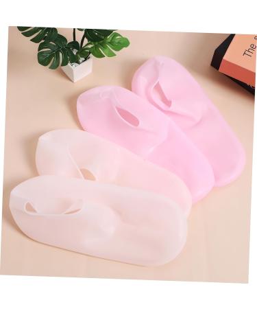 HONMEET 4 Pairs Silicone Socks Moisturizing Socks Gel Socks Sleep Socks for Women Spa Socks Foot Care Supplies Spa Use Socks Foot Care Socks Silicone Feet Socks Women Socks - Buy Online on GoSupps.com