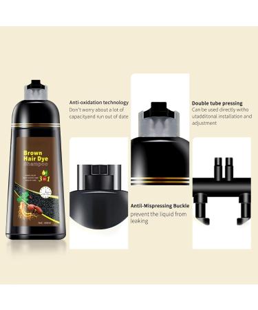 O'RMEAS Dark brown hair color shampoo for gray hair coloring in minutes hair color shampoo natural and longlasting color for men and women 500 ml - Buy Online on GoSupps.com