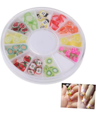 POPETPOP 12 Nail Protector Fruit Nail Charms Nail Art Decorations Eco-friendly Nail Decor Nail Decorations for Nail Art Fruit Decor Manicure Tool Polymer Clay Slices for Nail Boxed Decorate - Buy Online on GoSupps.com