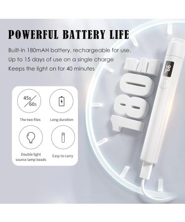 Handheld UV Nail Lamp Mini UV Lamp for Gel Nails Rechargeable LED Screen Nail Dryer Gel Nail Lamp for Curing Glue Gel Nail Gems for Nail Art 2 Modes 4 Free Silicone Stamps Set (Nail Lamp) - Buy Online on GoSupps.com