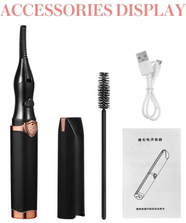 TOVINANNA Heated Eyelash Curler USB Rechargeable Electric Eyelash Curler with USB Cable 3 Heating Modes 10s Fast Heat up Curling Tool - Buy Online on GoSupps.com