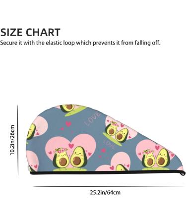 Avocado Lovers Hair Towel Wrap - Quick Drying Hair Turban with Button | Ultimate Hair Drying Towel - Buy Online on GoSupps.com