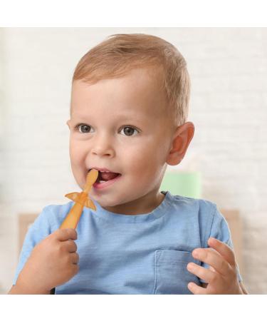 Soft Silicone Toothbrush for Children | 2-in-1 Toothbrush & Bite Ring | Hochelastic Chew-Resistant Training Brush - Buy Online on GoSupps.com