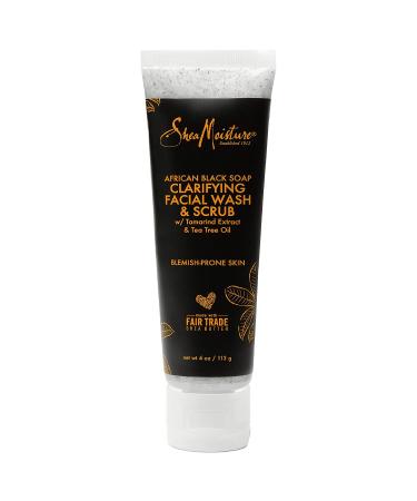 SheaMoisture African Black Soap Problem Skin Facial Wash & Scrub 4oz. Per Tube (3 Pack)
