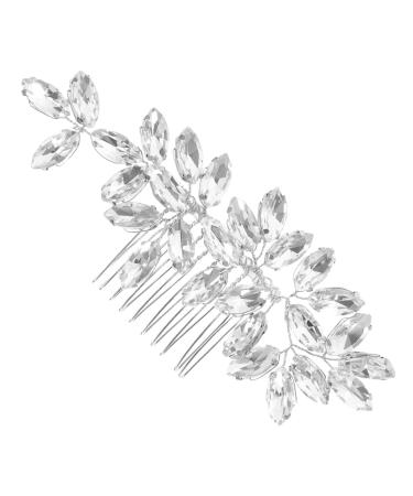 Beatifufu Crystal Hair Accessories Decorative Hair Side Comb Wedding Bride Hair Comb Bridal Hair Comb Bride Hair Accessories Rhinestone Hair Comb Sparkly Hair Comb Rhinestone Hair Side Comb