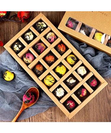 Yunnan Pu'er Scented Tea 120g (18pcs) Dragon Ball Gift Box Raw Tea Rose Jasmine 6 Flavor Combination Pu'er Scented Tea (4.2oz.) - Buy Online on GoSupps.com