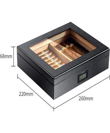 Cigar Boxs Cigar Case Cigar Box Cigar Humidor Holds 20 Cigars Handmade Cigar Boxes Desktop Cigar Storage with Hygrometer and Humidifier Cedivider Glasstop - Buy Online on GoSupps.com