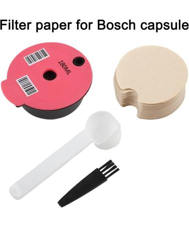  FACAIIO FACAIIO Reusable Coffee Capsule for Bosch Tassimo machines 12g capacity includes 60ml and 180ml silicone lids spoon and brush PP material - Buy Online on GoSupps.com