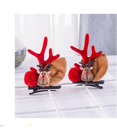 Christmas New Antler Plush Hairpins Christmas Reindeer Antlers Hair Clips Christmas Hair Accessories Cute Reindeer Antlers Hair Clips Hairpins with Deer Horn Ears Christmas Hairpin (A) - Buy Online on GoSupps.com