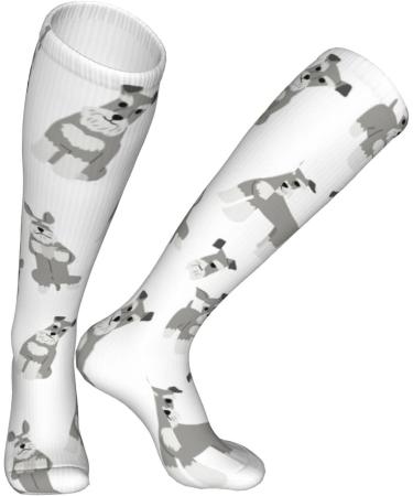 Schnauzer Compression Socks for Men & Women - 15-20 mmHg Support for Running & Cycling - Buy Online on GoSupps.com