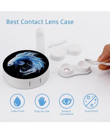 Siamese Fighting Betta Fish Contact Lens Case with Mirror | Cute Portable Eye Lens Box Travel Kit - Shop Now - Buy Online on GoSupps.com