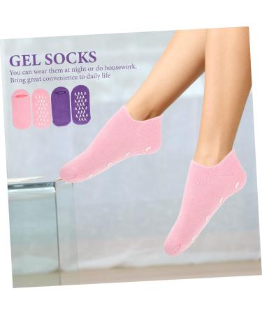 minkissy 2 Pairs Gel Socks Spa Socks Cracked Heel Socks Heel Socks for Dry Cracked Feet Cracked Heel Care Socks Essential Oil Socks Cracked Heel Repair Commodity Miss Cotton Yarn Foot 22x10x1cm - Buy Online on GoSupps.com
