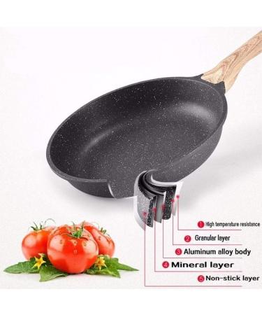 Frying pan Multifunctional Maifan Stone Non-Stick Frying Pan Without Oil Fume Wok Nonstick Metal Utensil Saucepan with Lid Safe Frying Pan Frying Pan (Size : 24CM) () Interesting - Buy Online on GoSupps.com