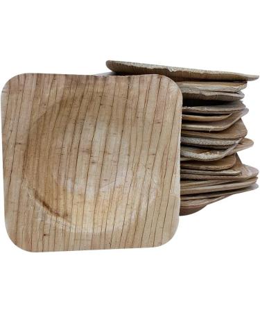 Eco Friendly Disposable Leaf Bowls- 2.5" Square Saoucer Bowls | Pack of 10 10 2.5" Souce Bowl - Buy Online on GoSupps.com