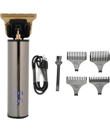 ZJchao Cordless Hair Clippers - Low Noise Professional Trimmer with 4 Combs & LED Display for Home & Salon Use - Silver - Buy Online on GoSupps.com