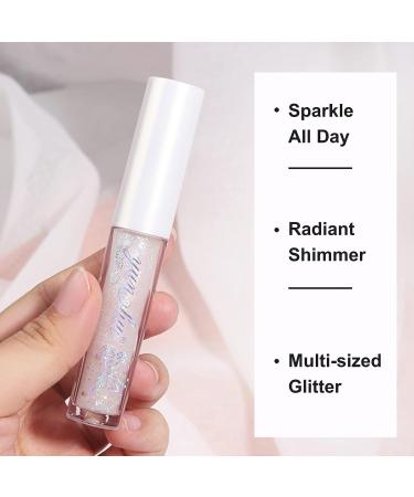 Erinde Liquid Glitter Eyeshadow Liner - Metallic Shimmer Eyeliner Stickers, Star Silver 02 - Waterproof & Long Lasting Christmas Makeup for Women - Buy Online on GoSupps.com