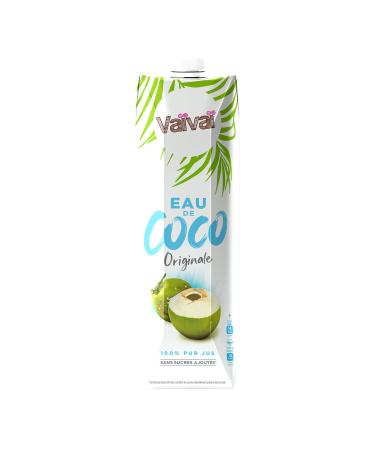 Va va - Original Coconut Water - 100% Pure Juice - Gourmet and Refreshing - No Added Sugars - 1 Tetra Pak Brick of 1L