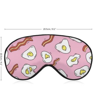 Eggs and Bacon Sleep Mask - Adjustable Strap Eye Cover for Men and Women - Block Light for Better Sleep - Perfect for Travel and Naps - Buy Online on GoSupps.com