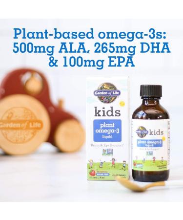 Shop Garden of Life Kids Omega-3 Liquid Strawberry 2 fl oz | Plant-Based Nutrition - Buy Online on GoSupps.com
