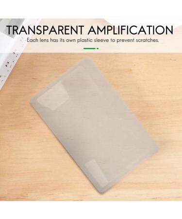 wemee 3 X Magnifier Magnification Magnifying Fresnel Pocket Credit Card Size Transparent Magnifying Glass - Buy Online on GoSupps.com