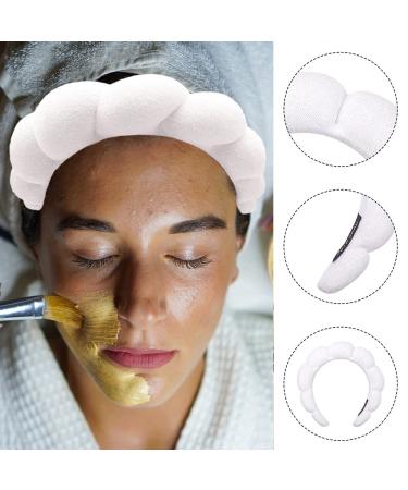 2Pcs Spa Headband for Women - White Terry Towel Cloth Fabric Hair Band for Makeup, Skincare, and Shower - Facial Padded Hair Accessory - Buy Online on GoSupps.com
