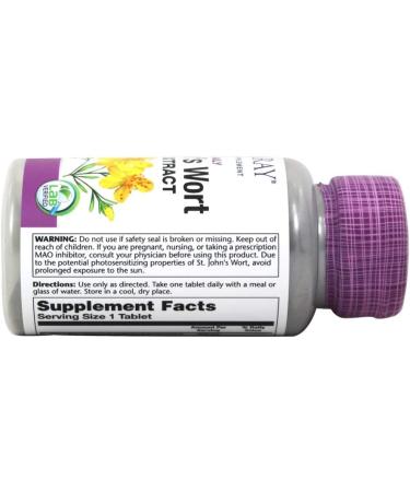 Solaray St. John's Wort 900mg - 60 Tablets | Guaranteed Potency | One Daily - Buy Online on GoSupps.com