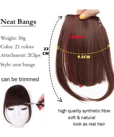 Clip in Hair Bangs Fringe Bangs Hair Extensions Straight Bangs with Temple Hairpieces Accessories Thick Full Neat Front Bangs Hair Piece Ash Blonde mix Bleach Blonde - Buy Online on GoSupps.com