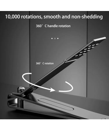 Dinghaole Nail Clippers Set 2 Piece Sharp Sturdy Stainless Steel Flat Cut Nail Clippers with Nail File for Fingernails and Toenails (Black) - Buy Online on GoSupps.com