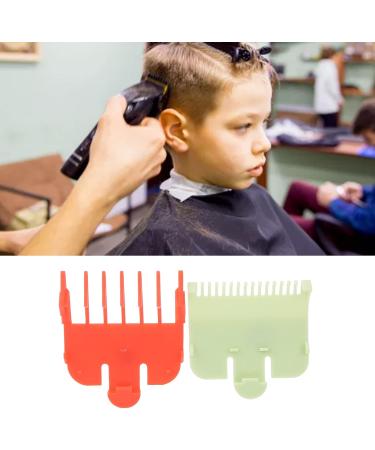 Professional Hair Clipper Guide Combs 2 Plastic Attachment Combs Rounded Teeth Easy Buckle Design Easy Hair Control (red and green) - Buy Online on GoSupps.com
