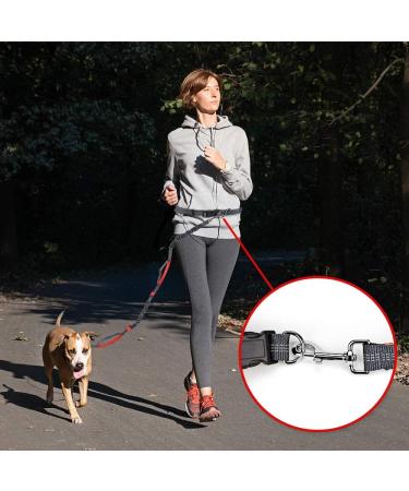Achort Hands-Free Dog Leash & Waist Belt with Bungee - Reflective Adjustable for Dogs Up to 110 kg - Perfect for Running & Jogging (Red) - Buy Online on GoSupps.com