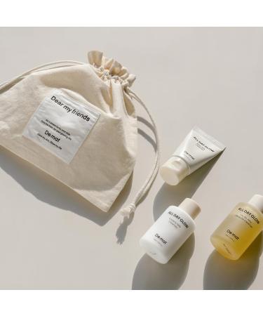 De:maf Welcome Kit Cleansing Set Gentle Cleansing Trio with Travel Pouch | Olive Oil Milk and Rice Foam Cleansers for All Skin Types - Buy Online on GoSupps.com