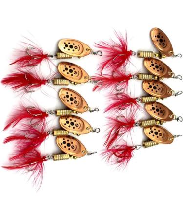 10PCS Spinner Lures Metal Bait Sequins Spinner Fishing Lures Fishing Lures Fishing Accessories Fishing Spinners Lifelike Fishing Bait Crankbaits Set for Outdoor Fishing Red - Buy Online on GoSupps.com