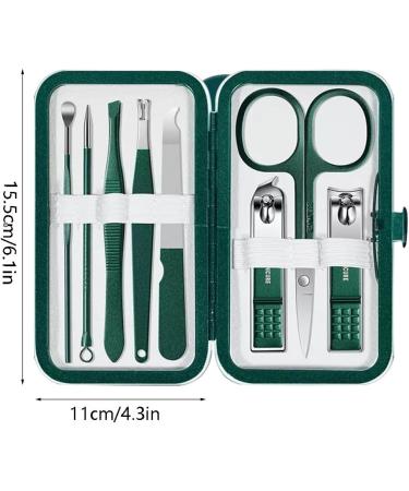 Stainless Nail Clippers Pedicure Kit Professional Grooming Kits Nail Care Tools for Home Workplace Outdoor Travel (Color : Green A) - Buy Online on GoSupps.com