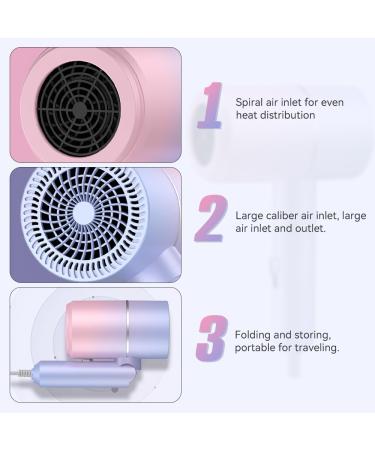 LUFEIS Professional Foldable Ionic Hair Dryer with Concentrator - Portable Quick Drying Hairdryer for Men & Women - Heating and Cooling Settings - Ideal for Home, Salon, Travel - Buy Online on GoSupps.com