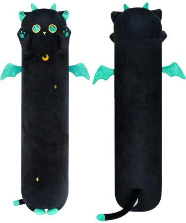Mewaii 90cm Black Plush Cat Toy | Cuddly Long Kittens with Big Eyes - Perfect Gift & Soft Pillow - Buy Online on GoSupps.com