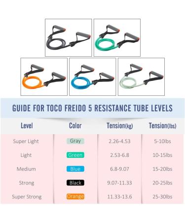 TOCO FREIDO Single Resistance Bands Workout Bands with Handles and The Exercise Bands with Door Anchor Suitable for Resistance Training Physical Therapy Home Workouts Boxing Training Blue - Buy Online on GoSupps.com
