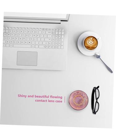 Solustrie Starry Sky Glasses Case & Travel Contact Lens Container Stylish Pink PP Storage Box with Cleaning Kit - Buy Online on GoSupps.com