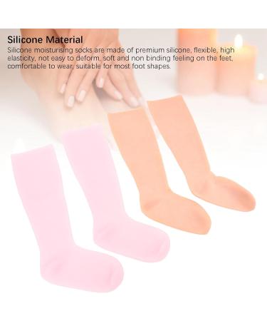 Long Silicone Moisturizing Socks Elastic Foot Care Silicone Spa Pedicure Socks 2 Pairs for Cracked Feet - Buy Online on GoSupps.com