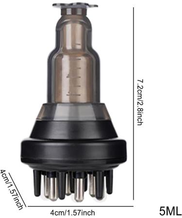 Scalp Applicator Oil Applicator for Hair Washable Hair Scalp Massage Brush for the Whole Body Liquid Guide Comb for Hair Growth Holdes black - Buy Online on GoSupps.com