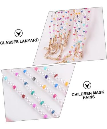 Beaupretty 4-Piece Mask Glasses Hanging Chain for Kids | Stylish Sunglasses Pearl Chain | Sturdy Double Buckle Mask Holder - Buy Online on GoSupps.com