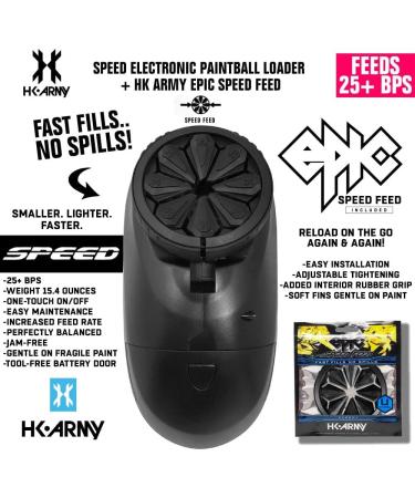 HK Army Speed Electronic Paintball Loader with Epic Speed Feed - 25+ BPS Blackout Speed Feed - Buy Online on GoSupps.com